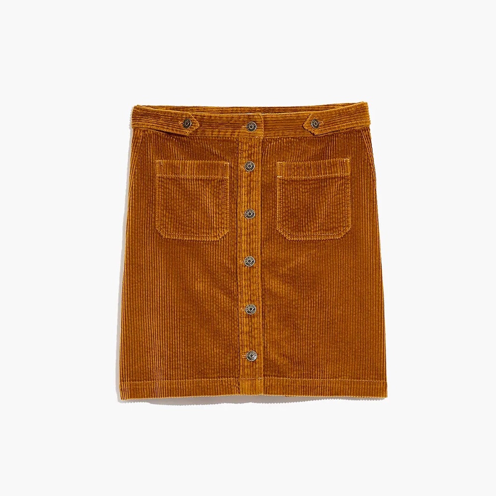 Madewell Corduroy A-Line Mini Skirt: Patch Pocket Edition - size 6
